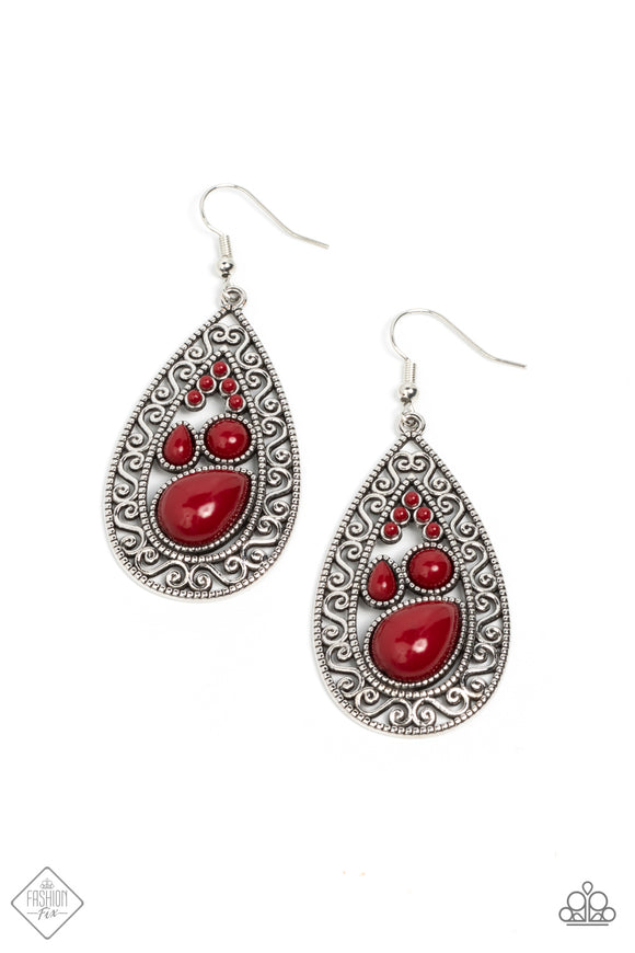 Nautical Daydream Red Earrings