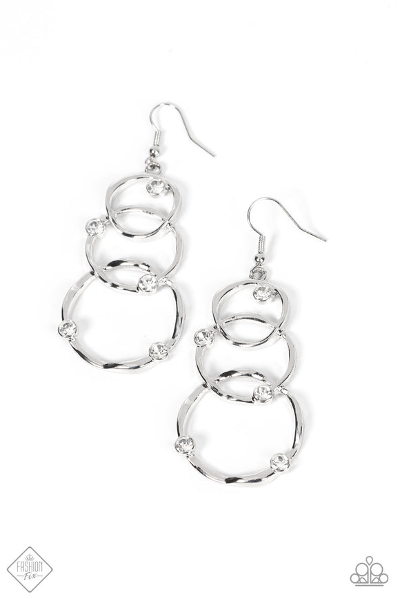 Revolving Radiance White Earrings