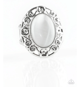 Moonlit Marigold White Ring