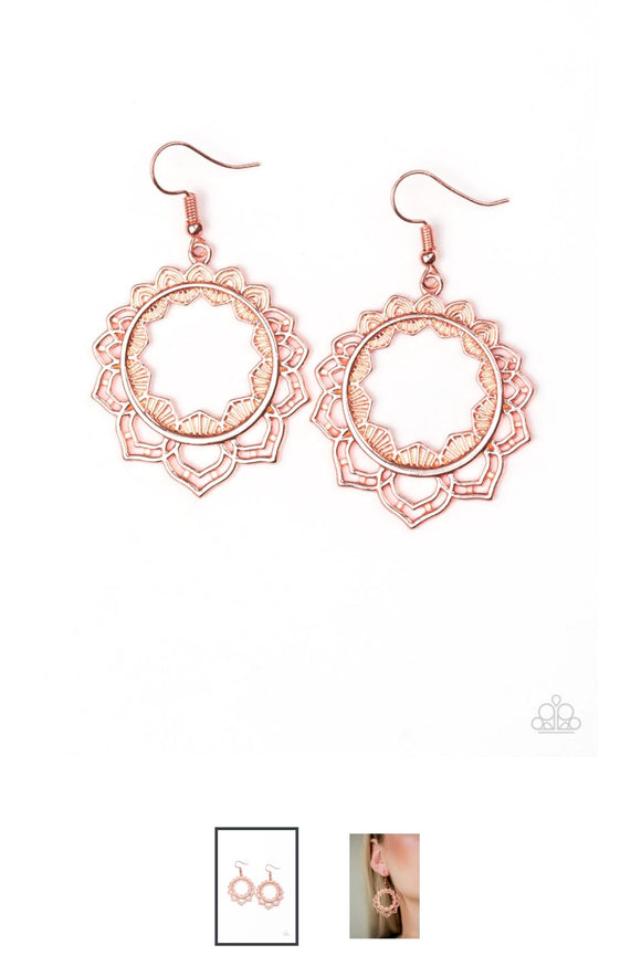 Modest Mandalas Copper Earrings