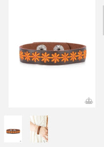 Wildflower Wayfarer Orange Urban Mens Bracelet