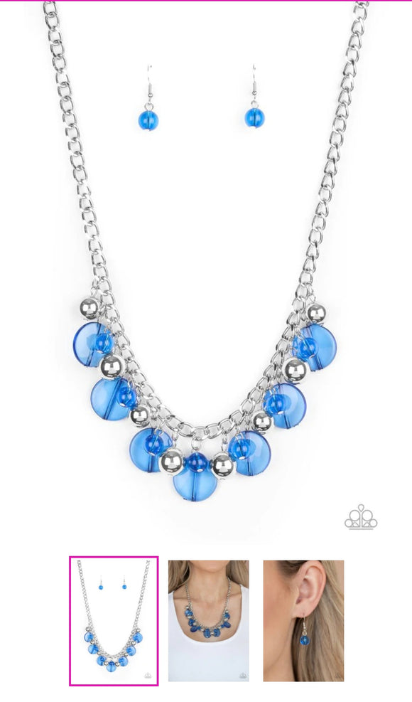 Gossip Glam Blue Necklace