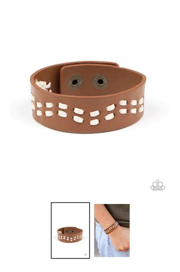 Leather is My Favorite Color Men's Brown Bracelet