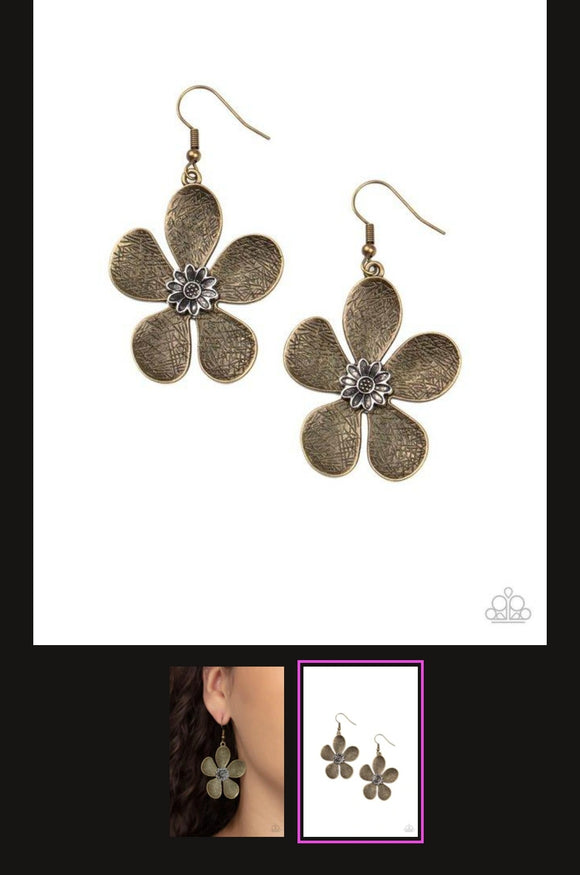 Fresh floral Copper Earrings