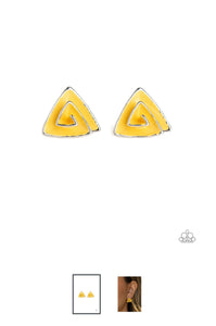 On Blast Yellow Post Earrings