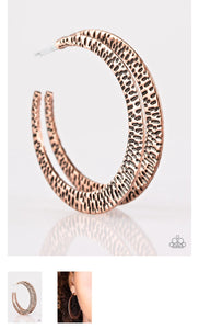 Beast Friends Forever Copper Hoop Earrings