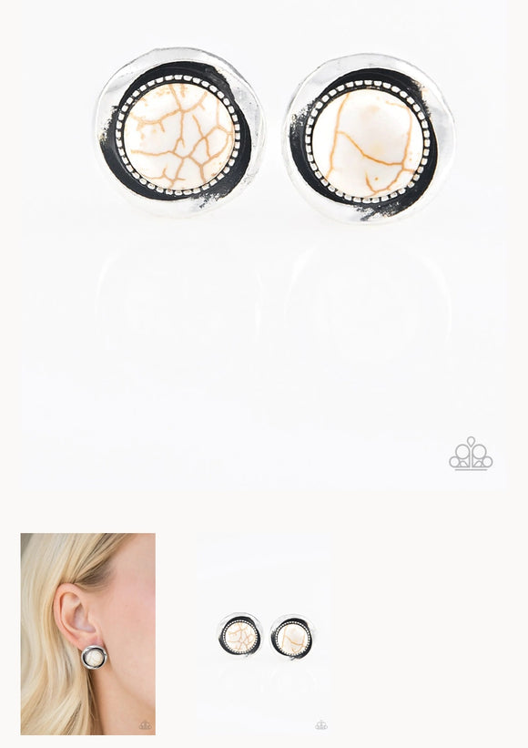 Out of this galaxy white earrings