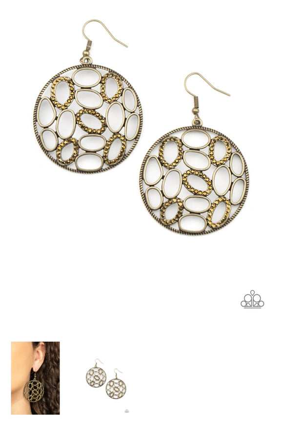 Watch Oval Me Brass Earrings