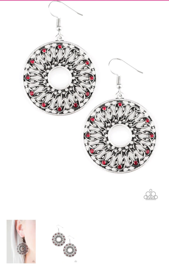 Malibu Musical Red Earrings