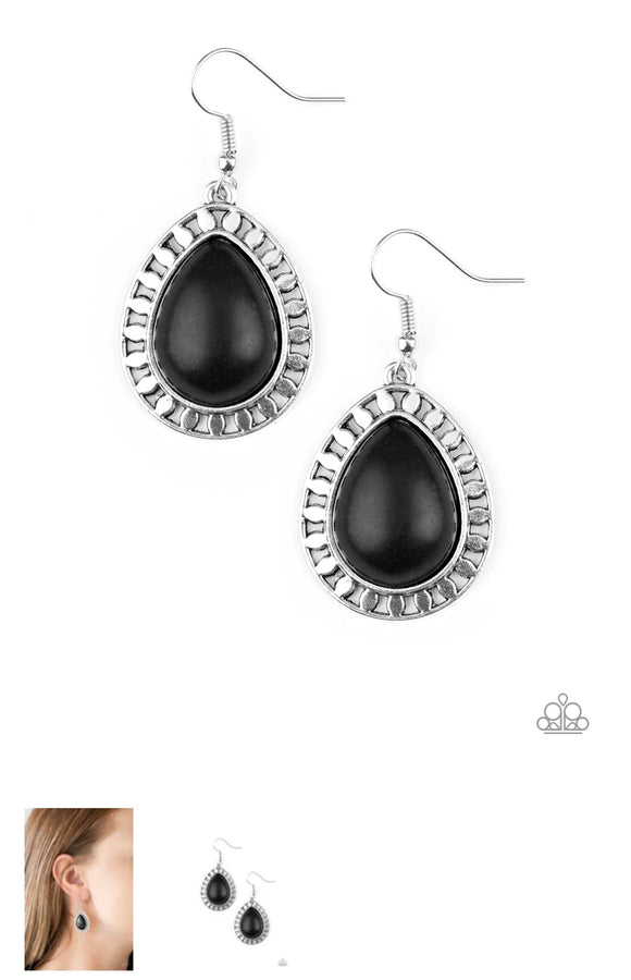 Sahara Serenity Black Earrings