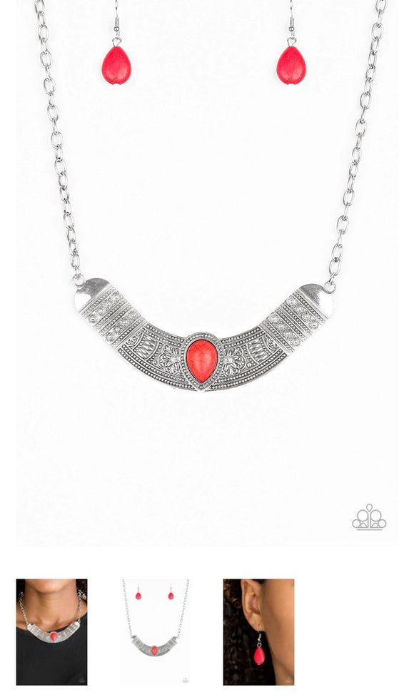 Very Venturous Red Necklace