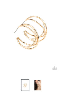 City Contour Gold Hoops