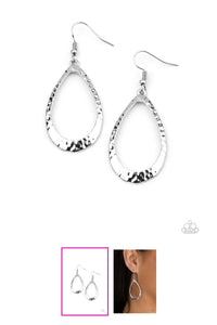 Bevel-headed Brilliance Silver Earrings