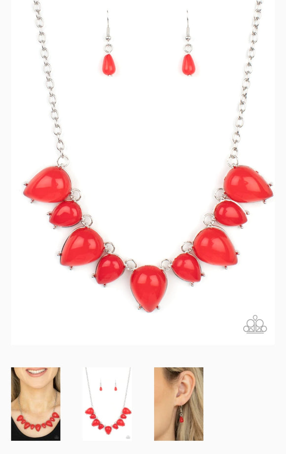 Pampered Poolside Red Necklace