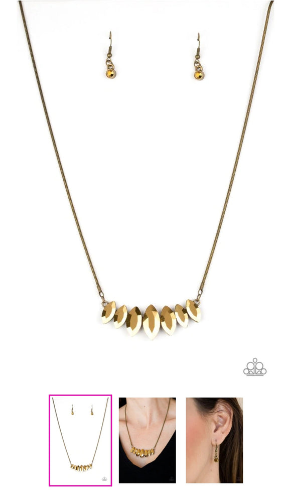 Leading Lady Brass Necklace