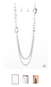 Modern Girl Glam Silver Necklace