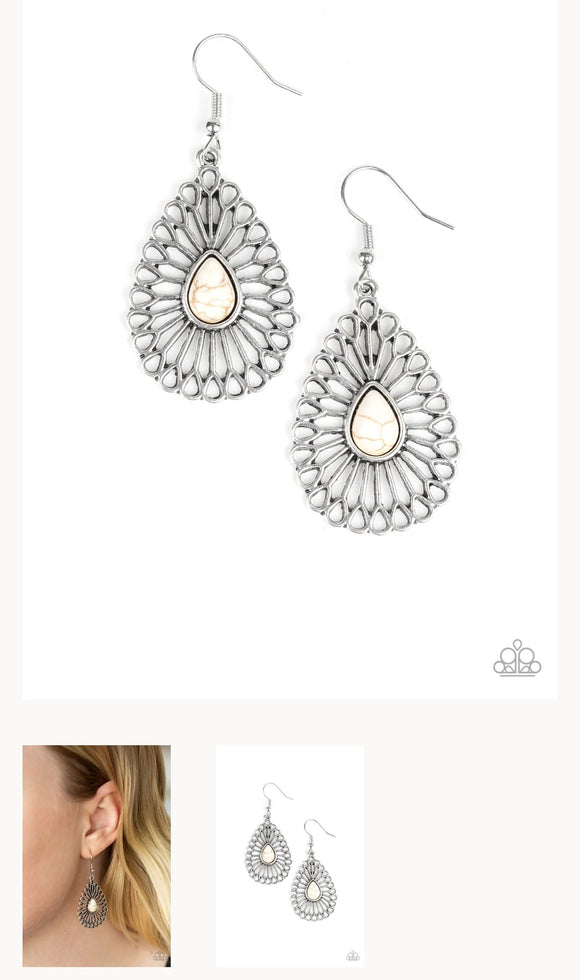 Simply Sedimentary White Earrings