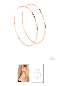 Diamondback Diva Copper Hoop Earrings