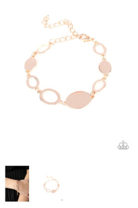 Oval and Out Rose Gold Bracelet