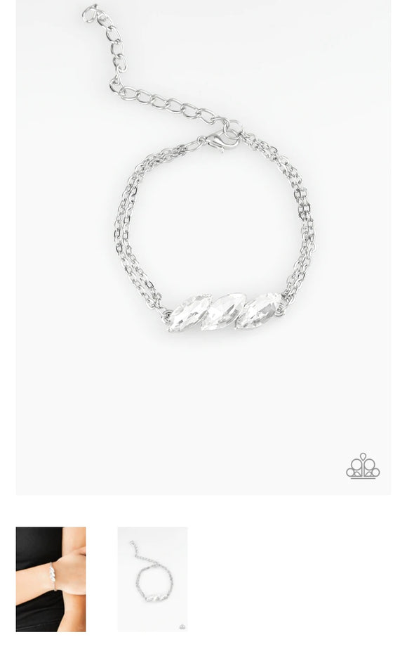 Pretty Priceless White Bracelet