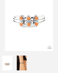 Tribal Triad Orange Bracelet