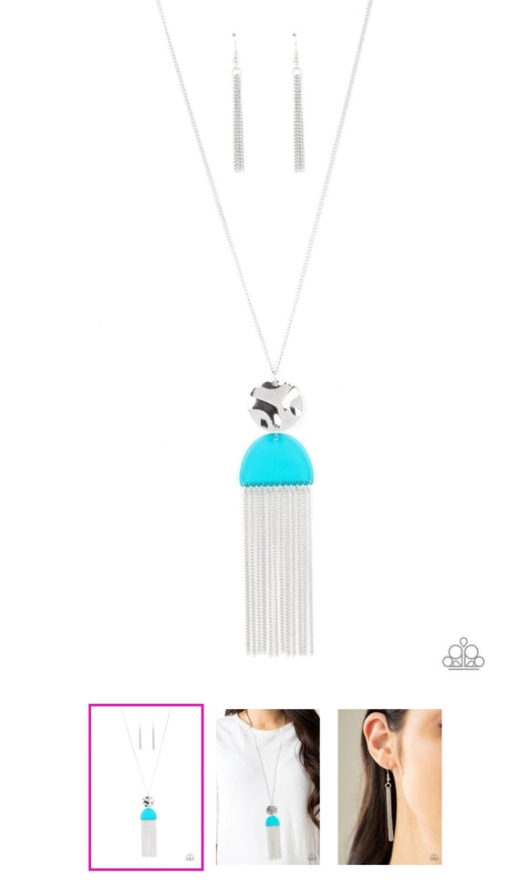 Color Me Neon Blue Necklace