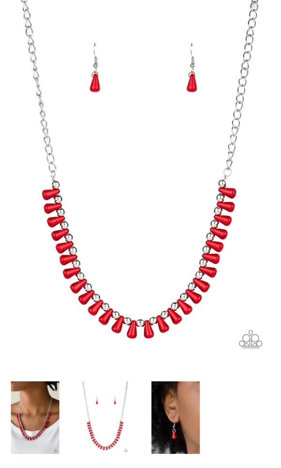 Extinct Species Red Necklace