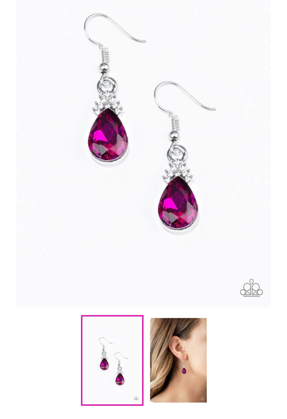 5th Avenue Fireworks Pink Earrings