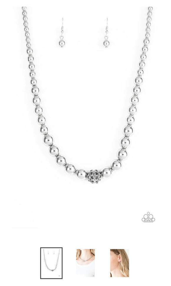 High Stakes Fame Silver Necklace