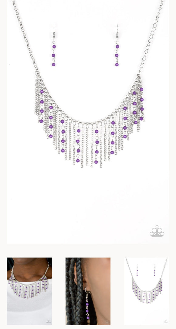 Harlem Hideaway Purple Necklace