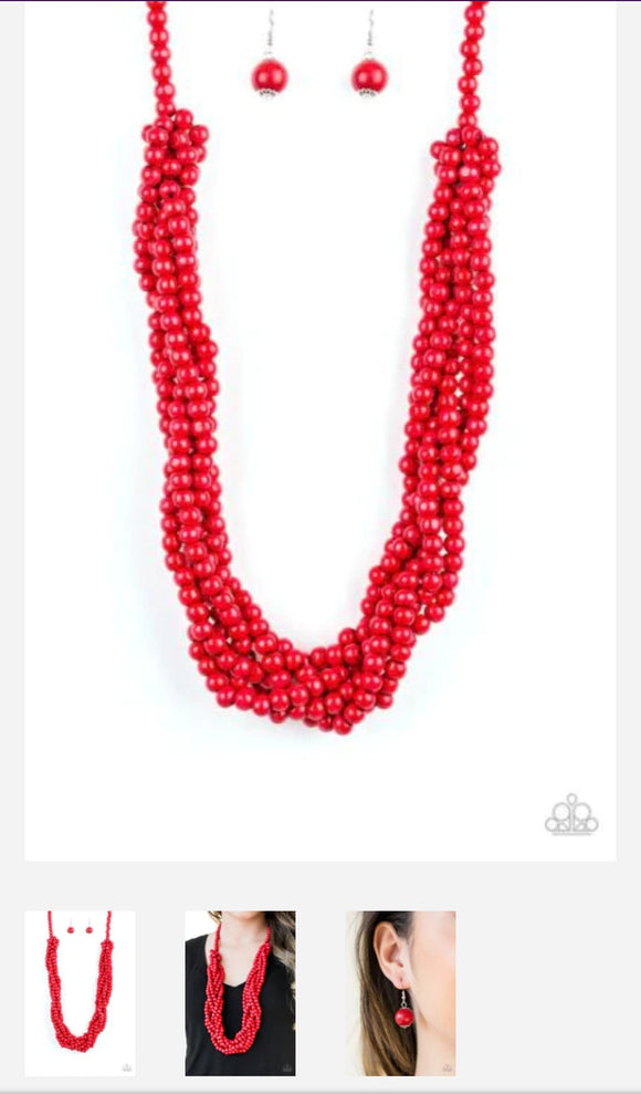 Tahiti Tropic Red Necklace