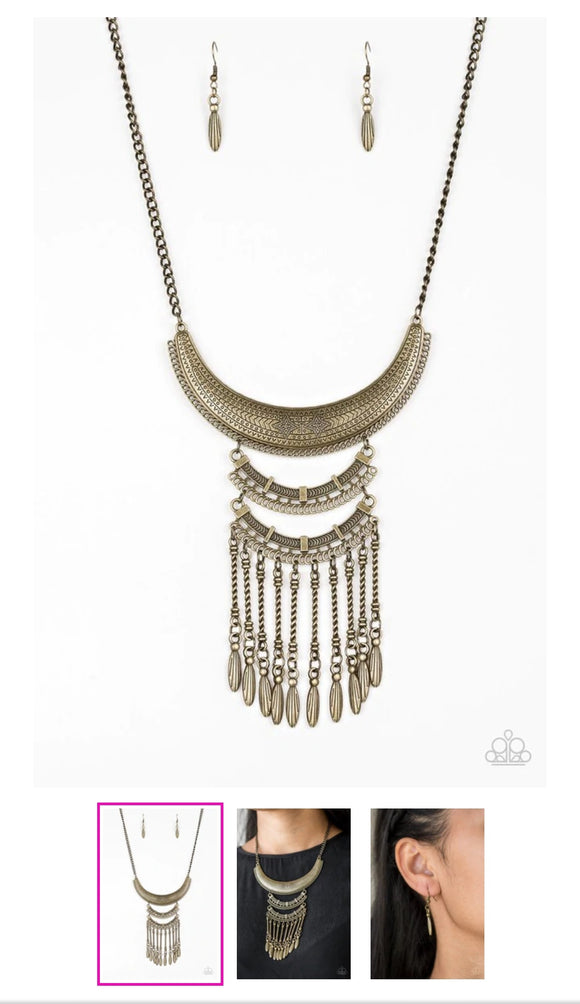 Eastern Empress Brass Necklace