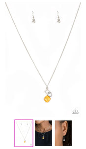 Stylishly Square Yellow Necklace