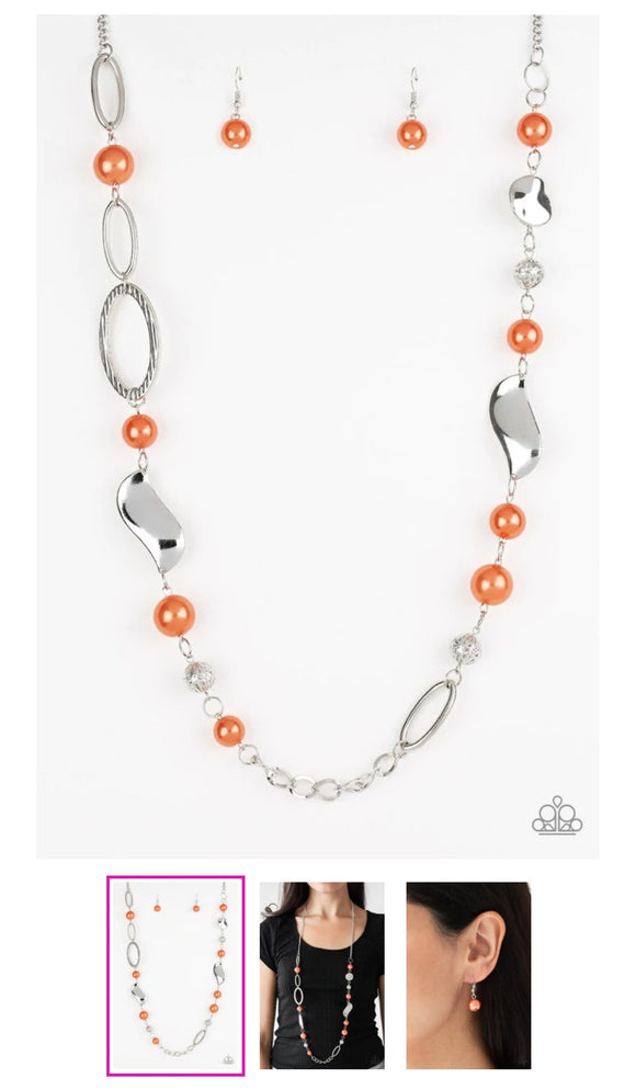 All About Me Orange Necklace