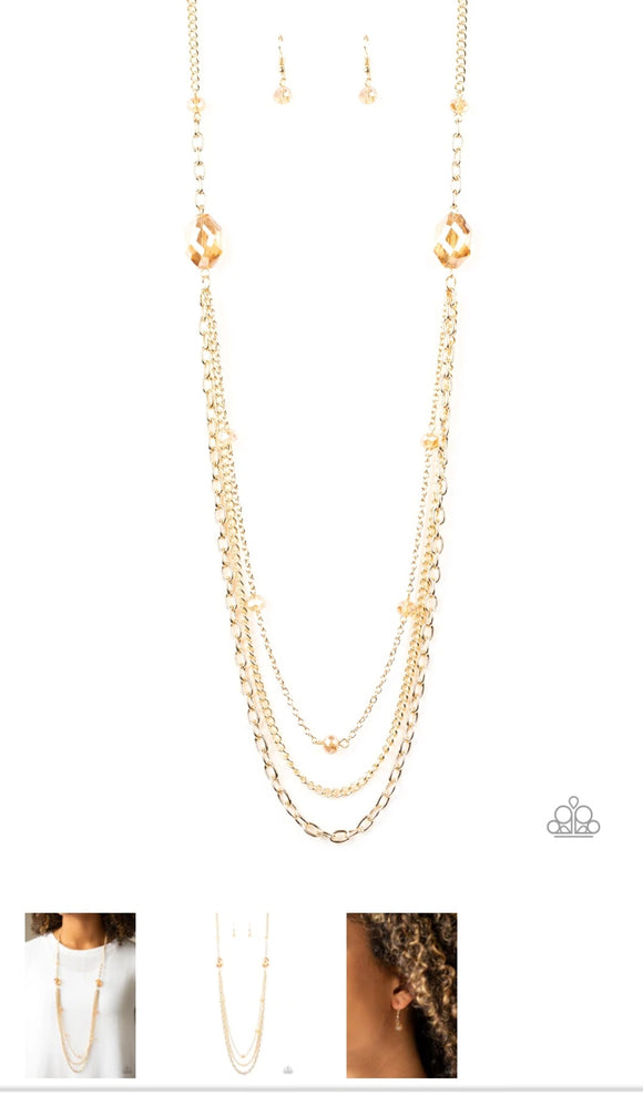 Dare To Dazzle Gold Necklace