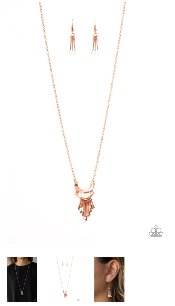 Trendsetting Trinket Copper Necklace