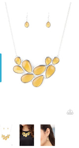 Iridescently Irresistible Yellow Necklace