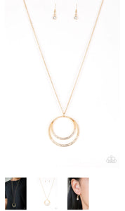 Front and Epicenter Gold Necklace