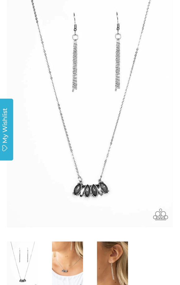 Deco Decadence Silver Necklace