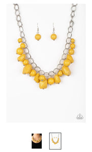 Gorgeously Globetrotter Yellow Necklace