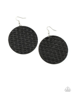 Weave Me Out Of it Black Earrings