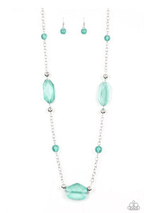 Crystal Charm Green Necklace