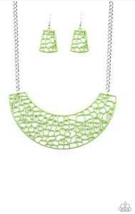 Powerful Prowl Green Necklace