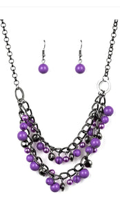 Watch Me Now Purple Necklace