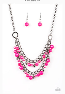 Watch Me Now Pink Necklace