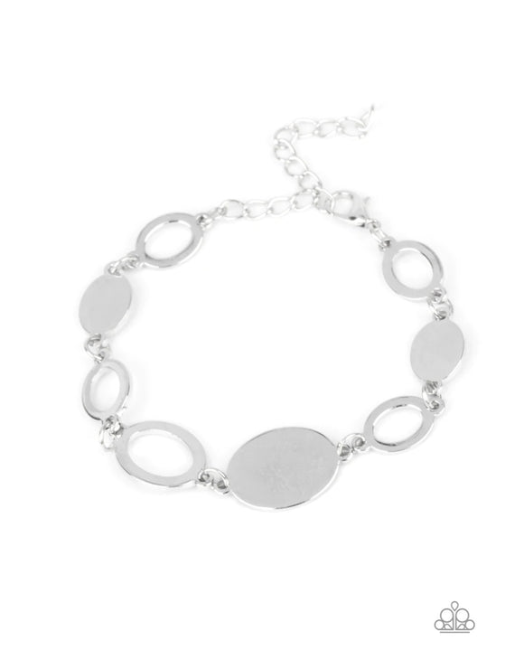 Oval and Out Silver Bracelet