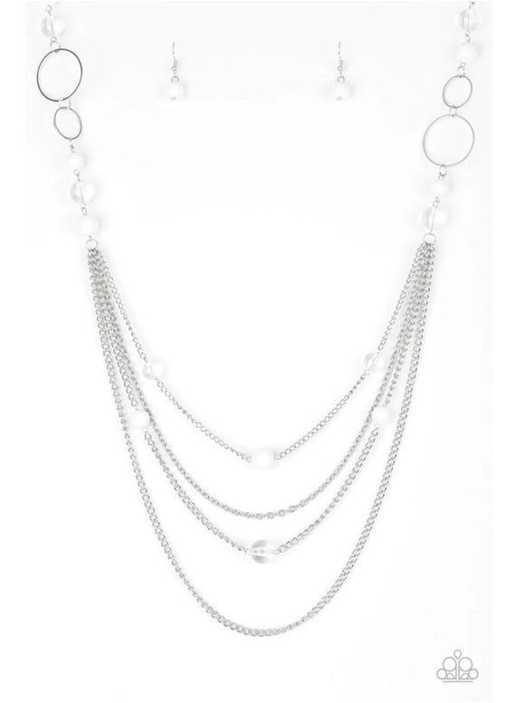 Bubbly Bright White Necklace