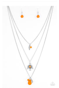 Soar With The Eagles Orange Necklace