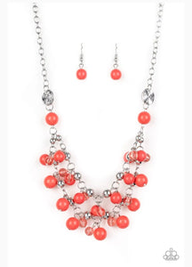 Seaside Soiree Orange Necklace