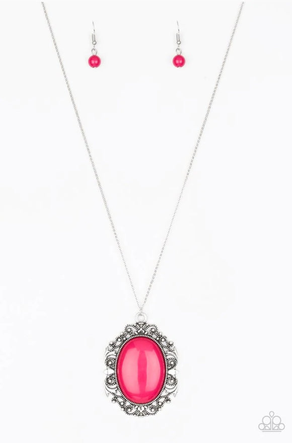 Vintage Vanity Pink Necklace